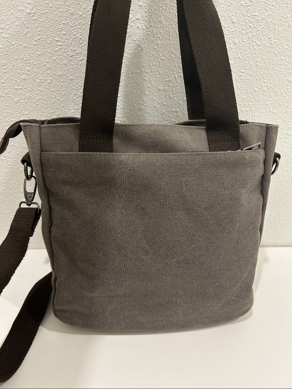 NWOT Large Capacity Crossbody Bag Canvas Handbag Retro Tote Bag Satchel - Picture 9 of 14